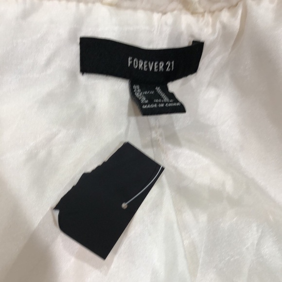 Forever 21 medium ivory fuzzy teddy bear sleeveless duster jacket - Picture 4 of 8